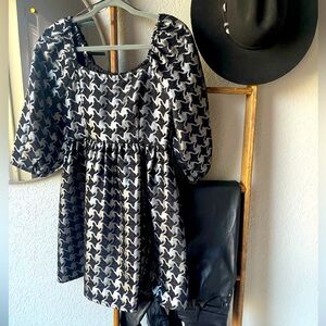 Moon River • Party Dress • Black and Chrome • S